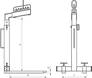 Захват для поддонов ZTP-3000 (г/п 3000 кг.)