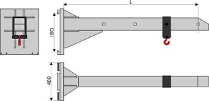 Стрела для вилочного погрузчика (г/п до 5000 кг.)