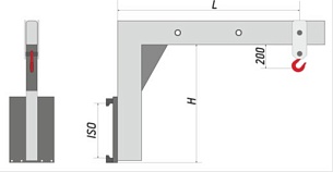 Стрела для вилочного погрузчика (г/п до 4000 кг.)